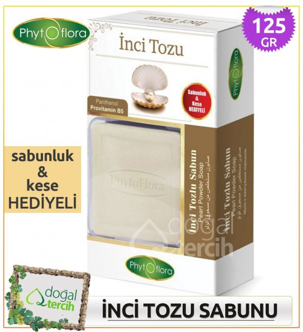 Phytoflora İnci Tozlu Sabun (Sabunluk ve Kese Hediyeli!) ürün görseli 1