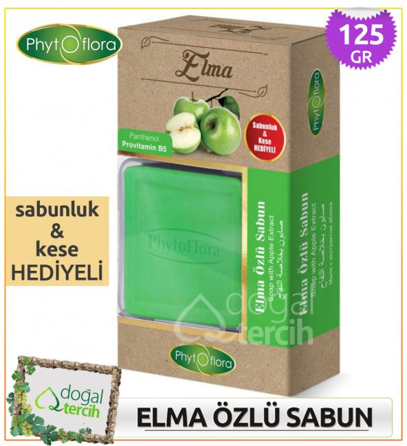 Phytoflora Elma Özlü Sabun (Sabunluk ve Kese Hediyeli!) ürün görseli 1