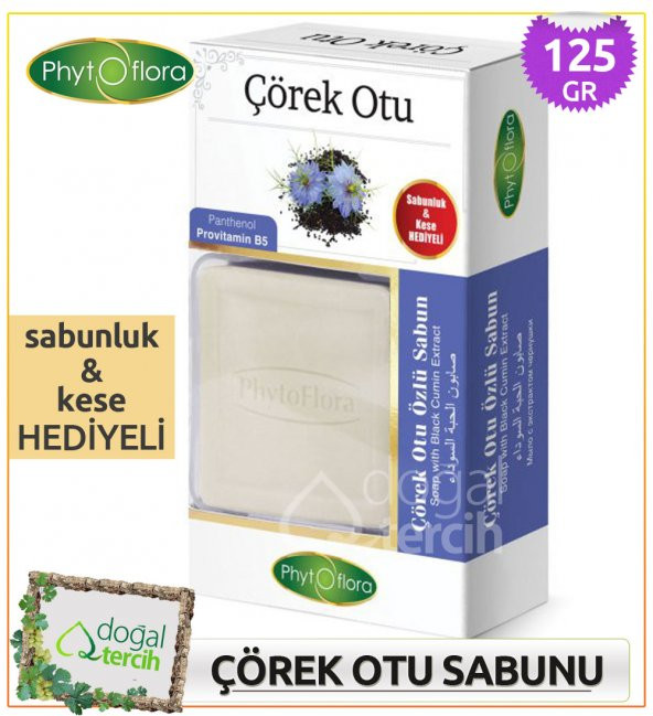 Phytoflora Çörekotu Özlü Sabun (Sabunluk ve Kese Hediyeli!) ürün görseli 1