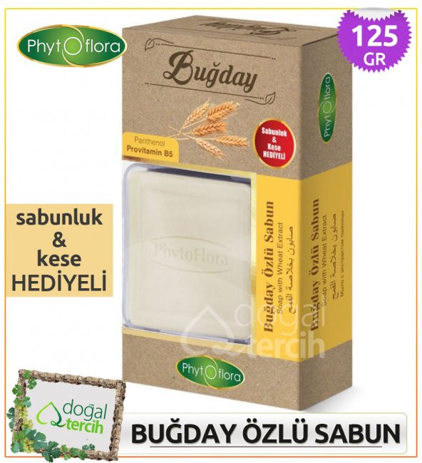 Phytoflora Buğday Özlü Sabun (Sabunluk ve Kese Hediyeli!) ürün görseli 1