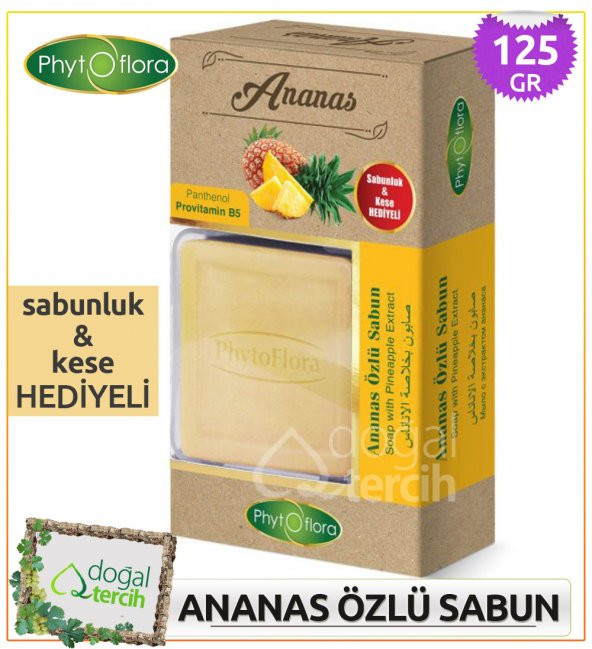 Phytoflora Ananas Özlü Sabun (Sabunluk ve Kese Hediyeli!) ürün görseli 1
