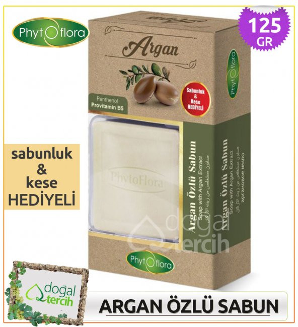 Phytoflora Argan Özlü Sabun (Sabunluk ve Kese Hediyeli!) ürün görseli 1