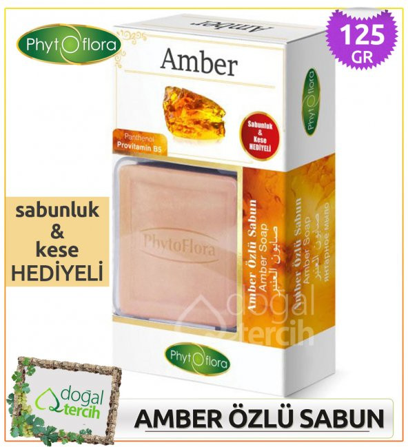 Phytoflora Amber Özlü Sabun (Sabunluk ve Kese Hediyeli!) ürün görseli 1