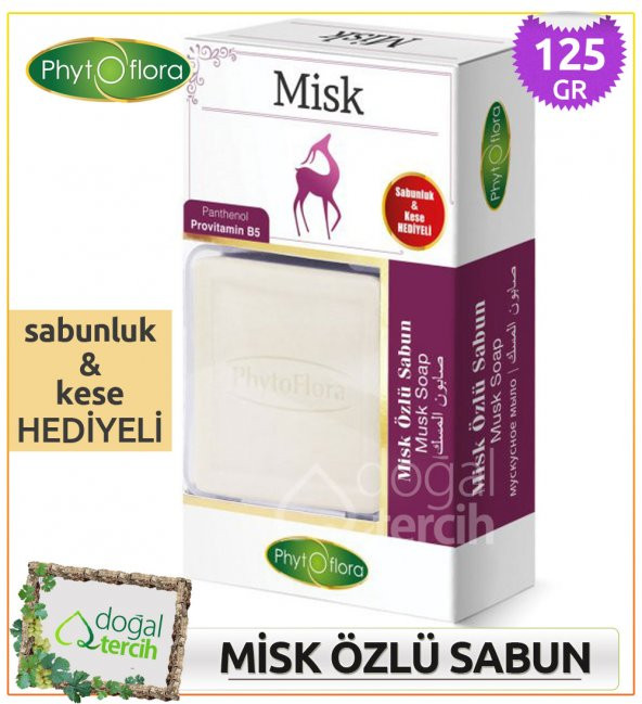 Phytoflora Misk Özlü Sabun (Sabunluk ve Kese Hediyeli!) ürün görseli 1