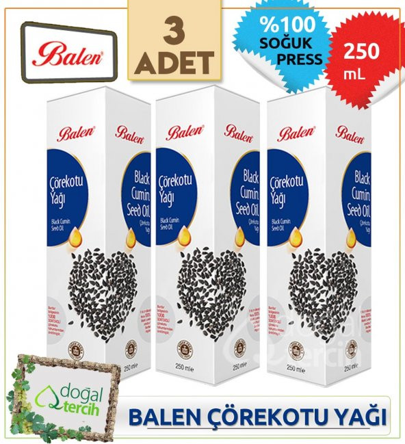 Balen Çörekotu Yağı 250 ml x 3 Adet ürün görseli 1