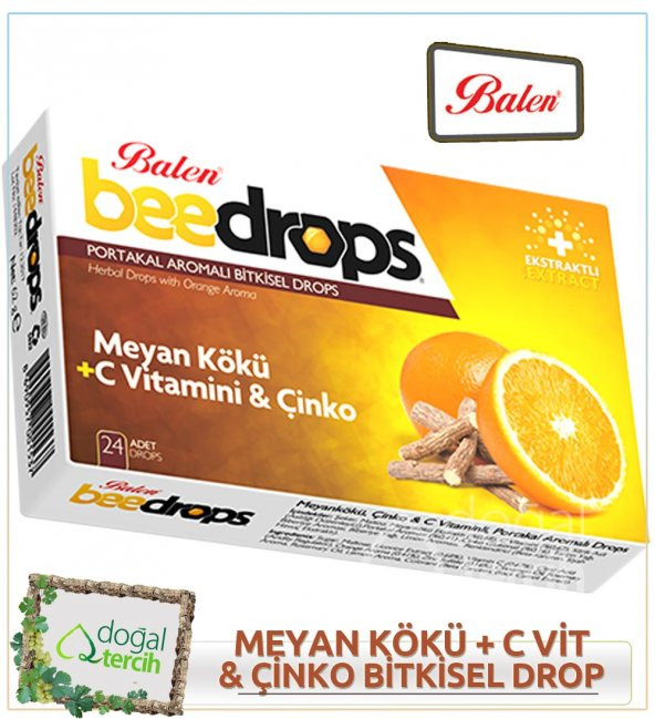 Balen Meyankökü - Çinko - C Vit. Portakal Aromalı Drops ürün görseli 1