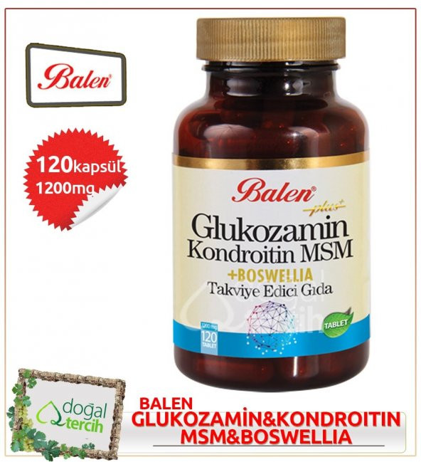 Balen Glukozamin Kondroitin MSM Boswellia 120 Tablet x 1200 Mg ürün görseli 1
