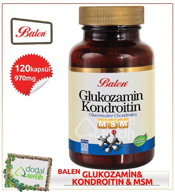 Balen Glukozamin Kondroitin MSM 120 Kapsül x  970 Mg ürün görseli 1