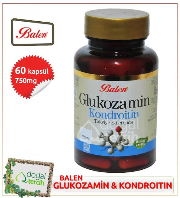 Balen Glukozamin Kondroitin 60 Kapsül x 750 mg ürün görseli 1