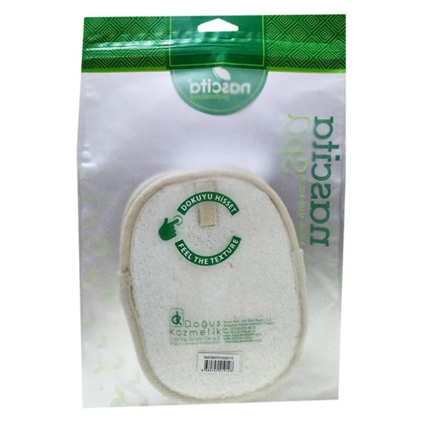 Nascita Spa Kabak Pamuk Sisal Lifli Duş Banyo Kesesi 14CM x 17CM - Resim 2