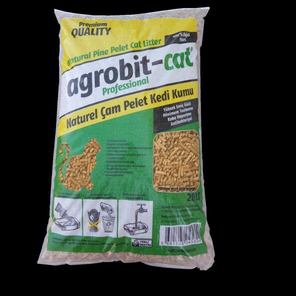 Agrobit Cat Pellet Çam Peleti Kedi Kumu 20lt pelet En iyi kedi bakımı ve fiyat ürün görseli 1