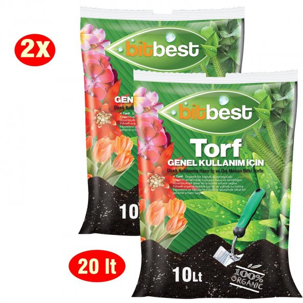 Bitbest 2X10Lt (20Lt) Bitki ve Saksı Toprağı TorFu ( Torf Humus Leonardit ) ürün görseli 1