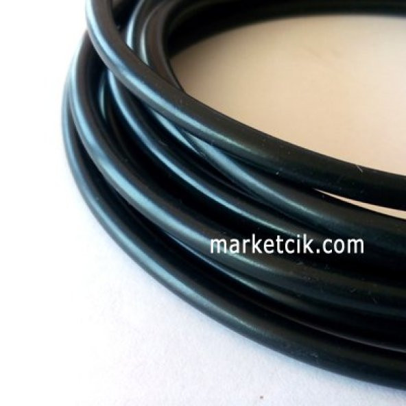 2x0,50 mm Dekoratif Askı Abajur İçin Yuvarlak Siyah TTR Kablo, 5 Metre ürün görseli 1