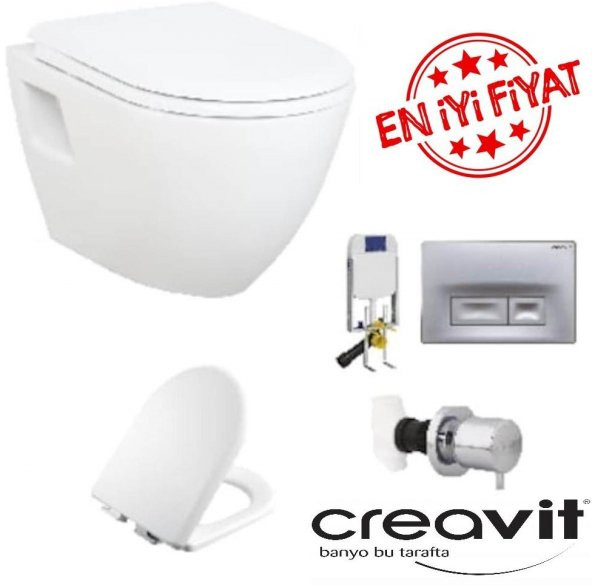 Creavit GR5001 Gömme Rezervuar - TP325 Asma Klozet 5li Set ürün görseli 1