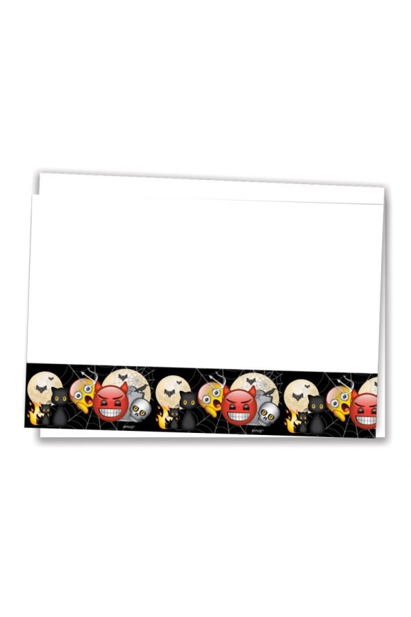 EMOJİ KORKU MASA ÖRTÜSÜ 120X180(PLASTİK) ürün görseli 1