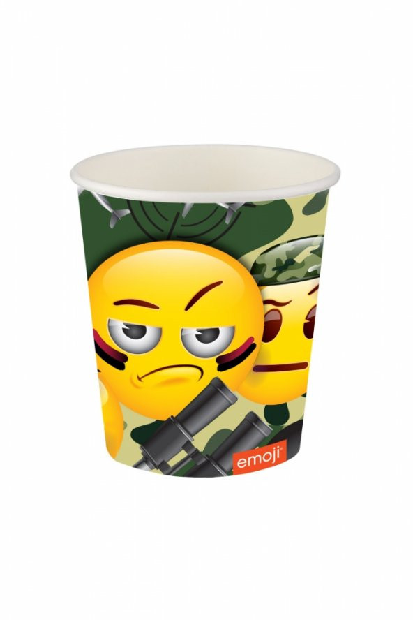 EMOJİ KAMUFLAJ BARDAK 8Lİ ürün görseli 1