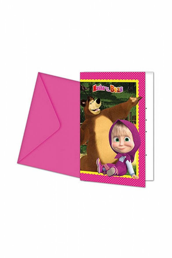 MASHA AND THE BEAR DAVETİYE SET 6LI ürün görseli 1