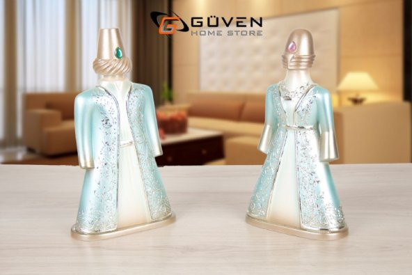 GÜVEN 2'Lİ HANEDAN KAFTAN SET - Resim 4