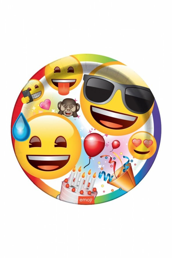 EMOJİ PARTİ TABAK 8Lİ ürün görseli 1