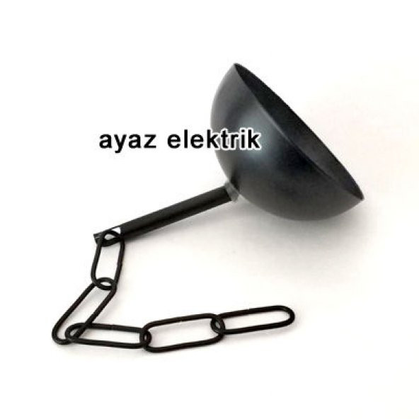 Avize İçin Siyah Metal Rozans Tij Zincir Askı Takımı ürün görseli 1