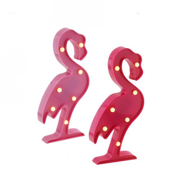 30cm Led Işıklı Plastik Flamingo Gece Lambası ürün görseli 1
