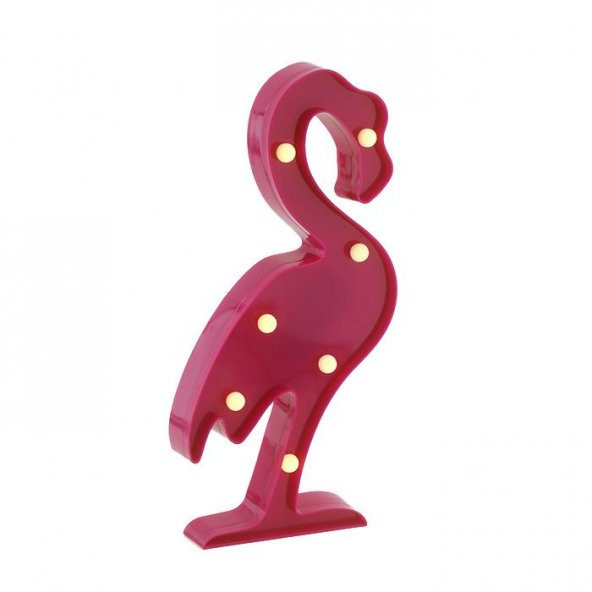 30cm Led Işıklı Plastik Flamingo Gece Lambası - Resim 2