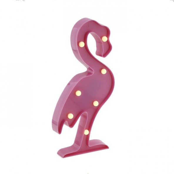 30cm Led Işıklı Plastik Flamingo Gece Lambası - Resim 3