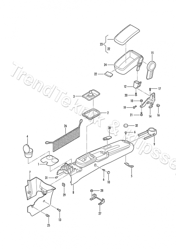 BEETLE GRİ KOLÇAK AÇMA MANDALI ORTA KONSOL HSK0287 ürün görseli 1
