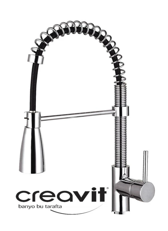 Creavit Mf9910L SİPİRALLİ Evye Mutfak Bataryası **SÜPER KALİTE** ürün görseli 1