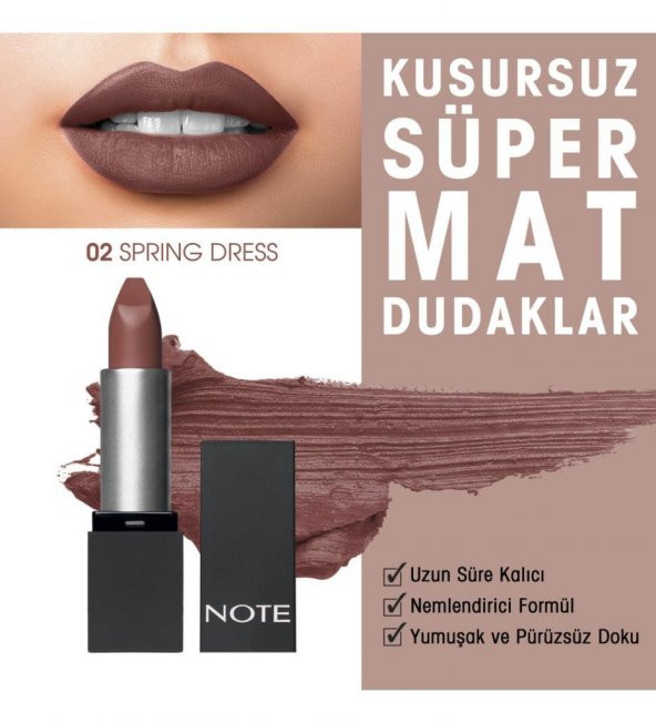 Note Mattever Lipstick Ruj 02 ürün görseli 1