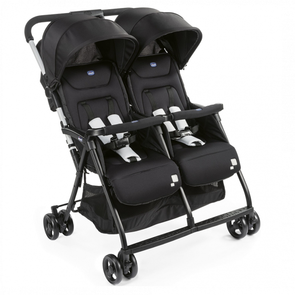 Chicco Ohlala İkiz Bebek Arabası Black Night ürün görseli 1