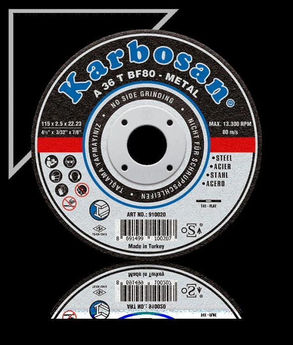 KARBOSAN METAL KESME KESİCİ 115X3.0X22 20 ADET ürün görseli 1