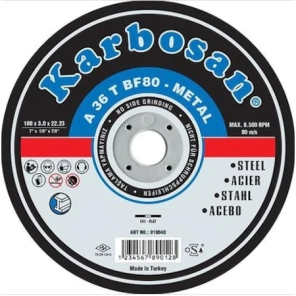 Karbosan Metal Kesme Kesici 230X3X22 1 ADET ürün görseli 1