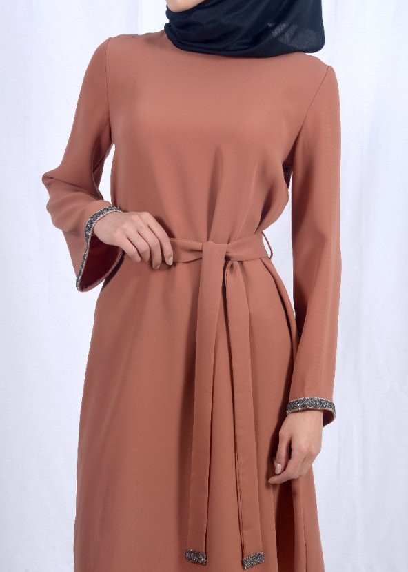 Tesettür Kahverengi Tunik - Resim 2