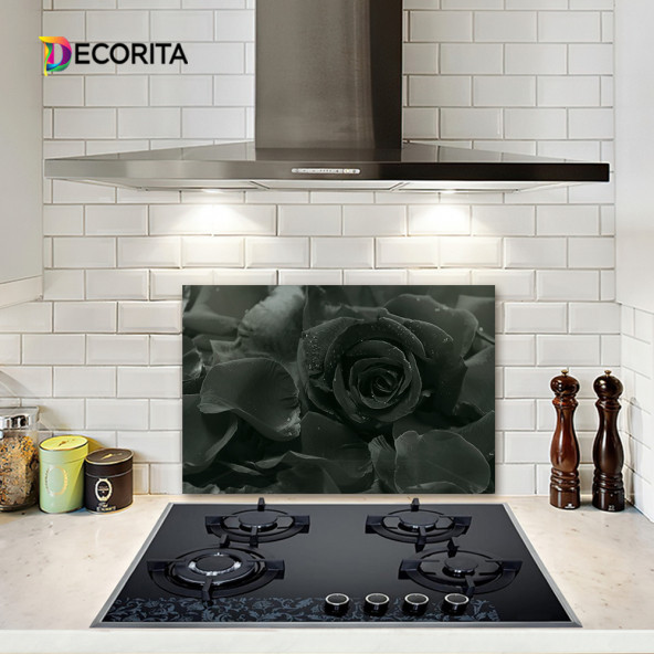 DECORITA Cam Ocak Arkası Koruyucu - Karagül Desen ürün görseli 1