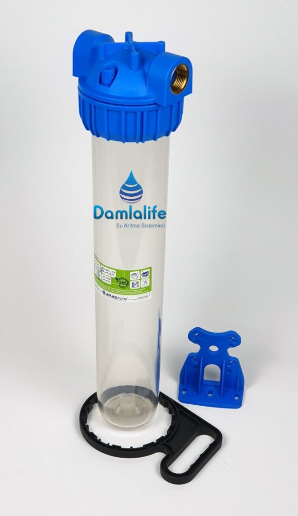 Damlalife Atlas 20" Housing Tekli Boş Filtre Kabı Bina Girişi ve Kuyu Suyu ürün görseli 1