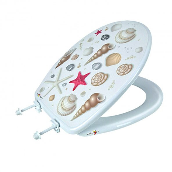 Dört 4 Değişik Renk Desen Marin Denizci Deniz Kabuklu Kabukları Canlıları wc Tuvalet Klozet Kapağı ürün görseli 1