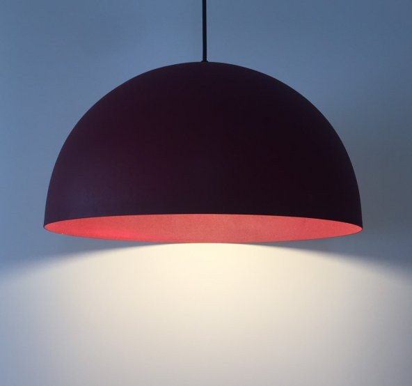 MYLİGHTS  BORDO METAL SARKIT AVİZE  40CM CAP ürün görseli 1