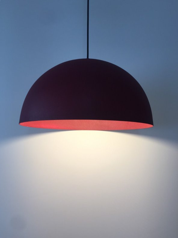MYLİGHTS  BORDO METAL SARKIT AVİZE  40CM CAP - Resim 2