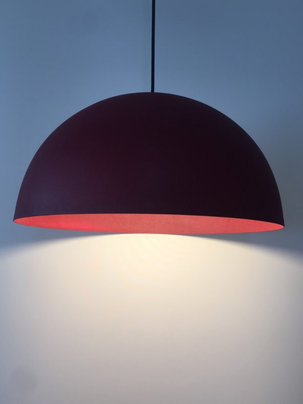 MYLİGHTS  BORDO METAL SARKIT AVİZE  40CM CAP - Resim 3