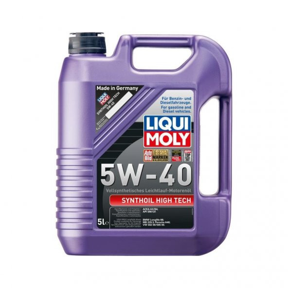 Liqui Moly Synthoil High Tech 5W-40 Motor Yağı 5 Lt (1856) ürün görseli 1