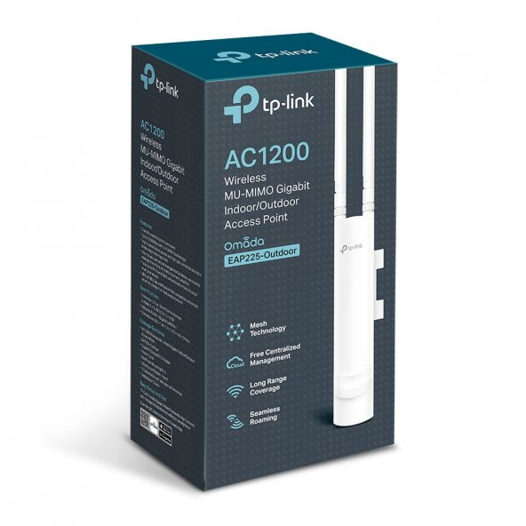 TP-LINK OMADA EAP225 AC1200 1PORT POE OUTDOOR ACCESS POINT - Resim 4