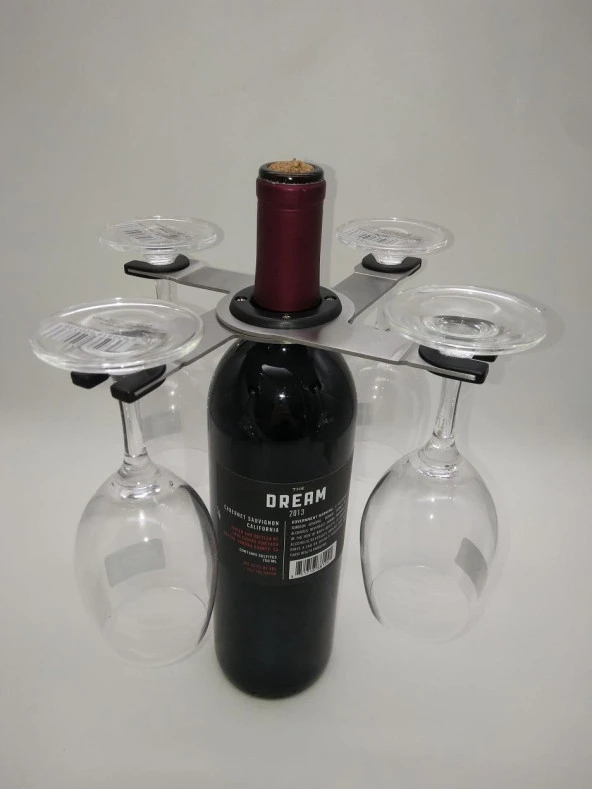 Şişeler için Bardak Tutacağı Şık Pratik Orjinal-Wine Glass Holder ürün görseli 1