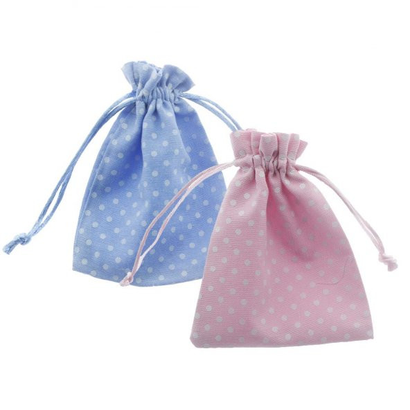 12 Adet 10x12,5cm Puanlı Kumaş Kese ürün görseli 1