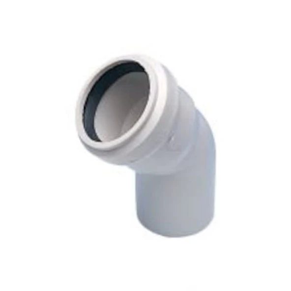 Pvc Dirsek 50X45 Lavabo Gider Borusu 45˚ Dirsek ürün görseli 1