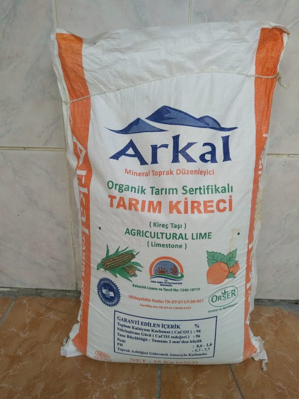 Tarım Kireci - 25 Kg ( CaCO3 % 96 ) ürün görseli 1