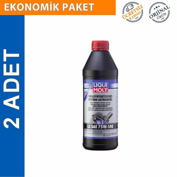 Liqui Moly GL5 LS 75W-140 Sentetik Hypoid Dişli Yağı 1 Lt (2 Adet) (4421) ürün görseli 1