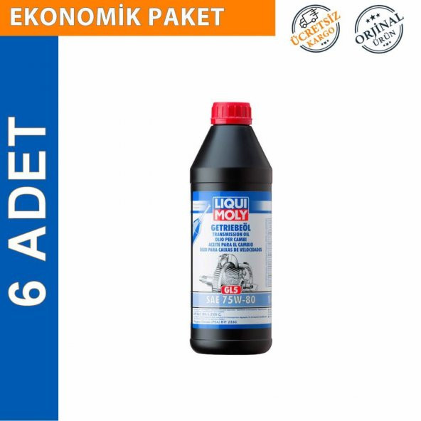 Liqui Moly GL5 75W-80 Sentetik Manuel Şanzıman Yağı 1 Lt (6 Adet) (3658) ürün görseli 1