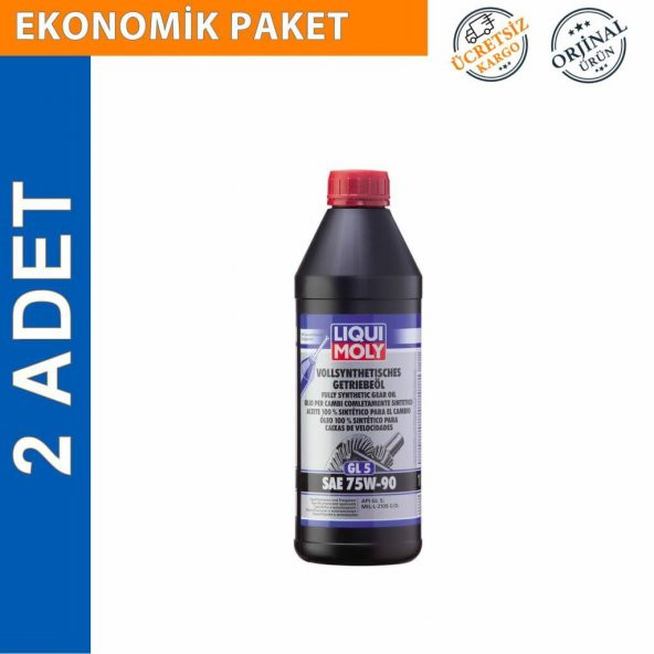 Liqui Moly GL4+ 75W-90 Sentetik Manuel Şanzıman Yağı 1 Lt (2 Adet) (4434) ürün görseli 1
