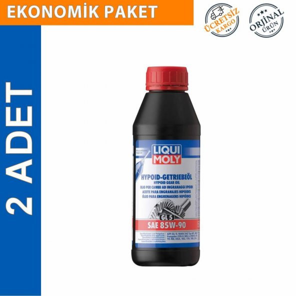Liqui Moly GL5 LS 85W-90 Hypoid Şanzıman Dişli Yağı 1 Lt (2 Adet) (1410) ürün görseli 1